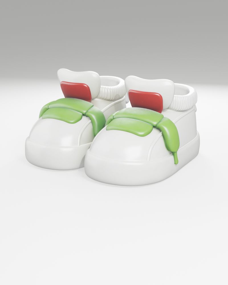 Chunky sneakers stampate in 3D